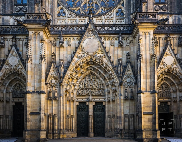 Facade of St. Vitus Cathedral in Prague