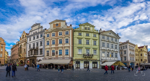 Panoramic view of houses at Old Town Square