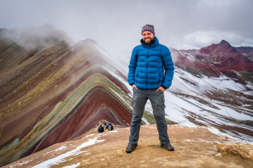 Jan Miřacký at Rainbow mountain, Peru